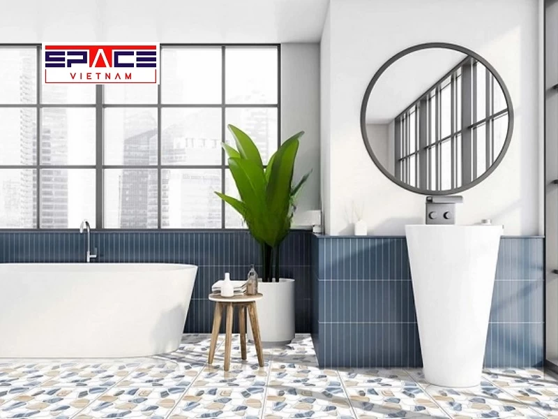 Lưu ý khi chọn gạch lát nền nhà tắm hình sỏi