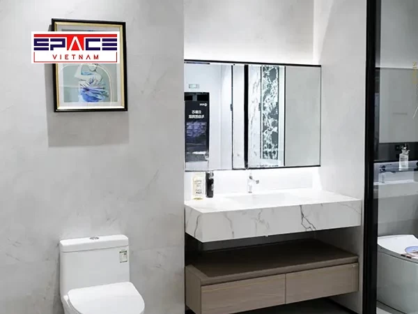 Mẫu gạch Terrazzo ốp tường nhà tắm cá tính