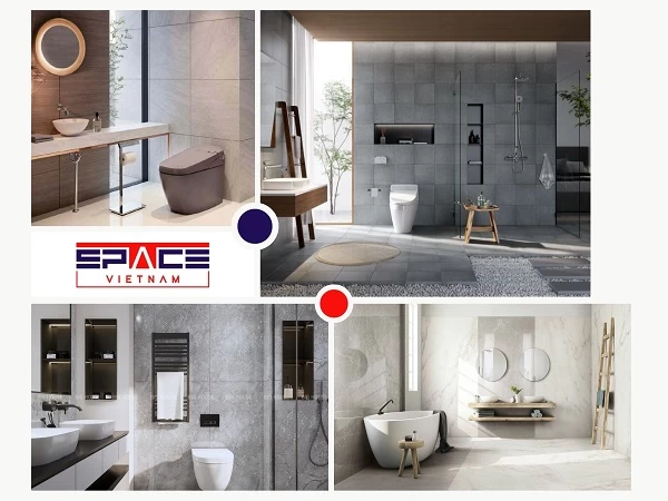 Mẫu gạch lục giác ốp tường nhà tắm