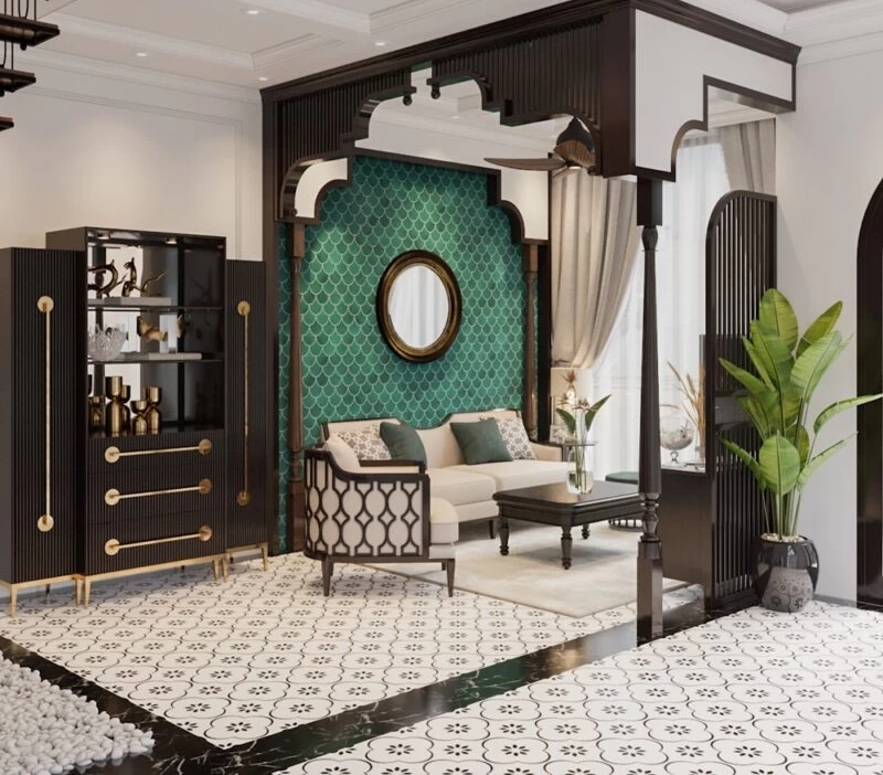 Mẫu 30: Gạch lát sàn phong cách Vintage đẹp