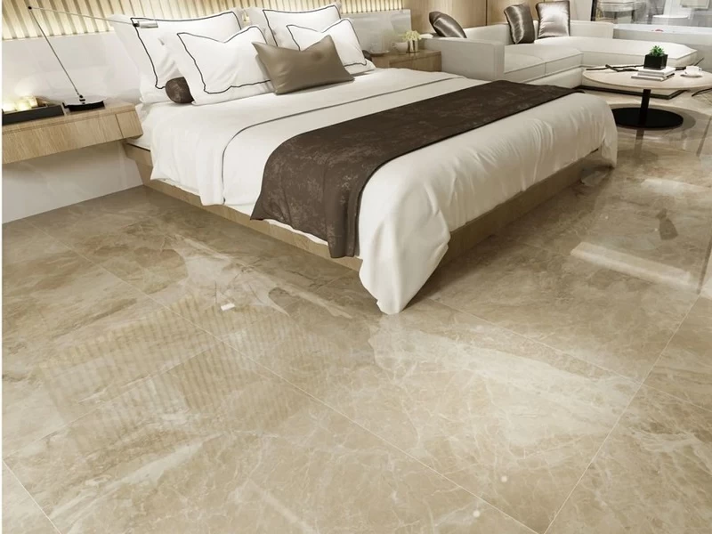 Mẫu 5: Gạch lát nền Marble màu vàng đất