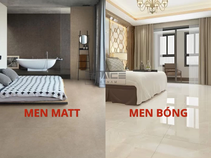 gạch men matt và men bóng