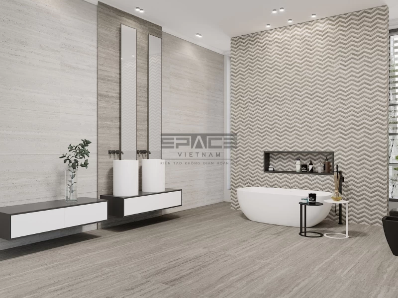 Mẫu gạch ốp lát nhà tắm vân đá 02