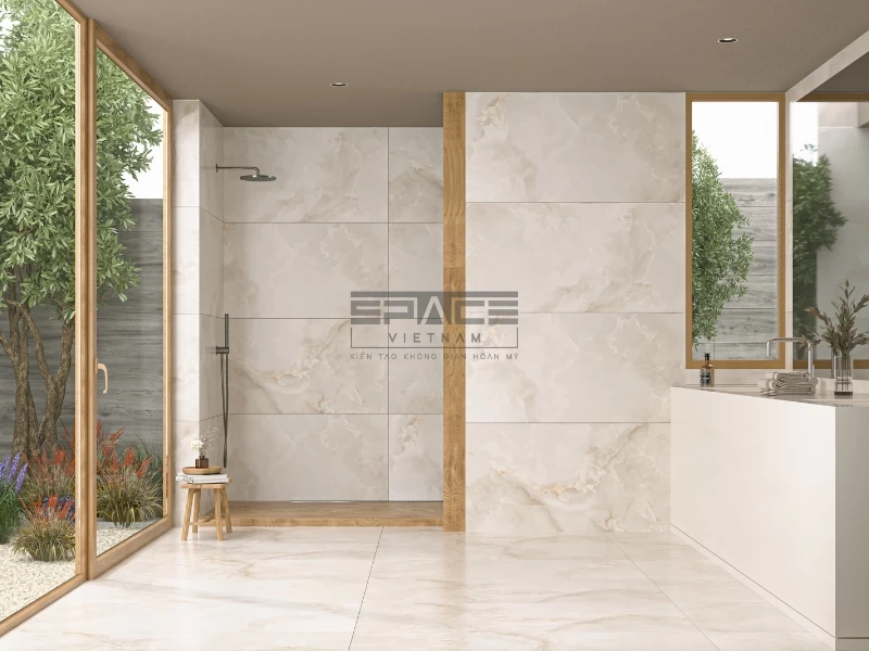 Mẫu gạch ốp lát nhà tắm vân đá 17