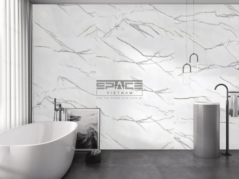 Mẫu gạch ốp nhà tắm vân đá Marble