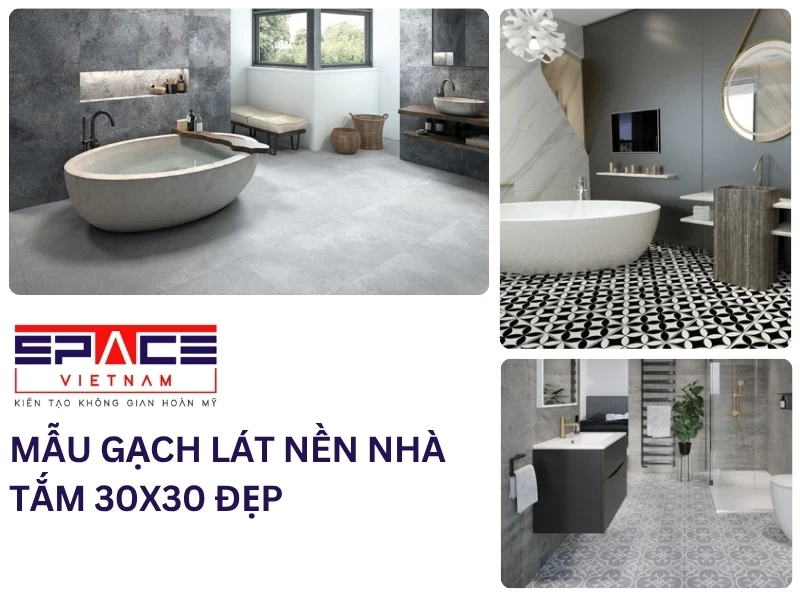 Mẫu gạch lát nền nhà vệ sinh 30x30 9