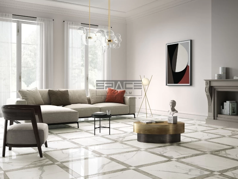 Mẫu gạch ốp chân tường phòng khách 02