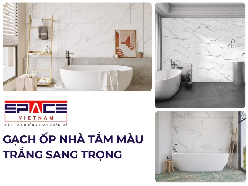 gạch ốp nhà tắm màu trắng 1