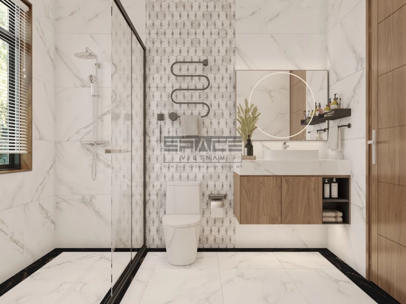 gạch ốp nhà tắm màu trắng 3