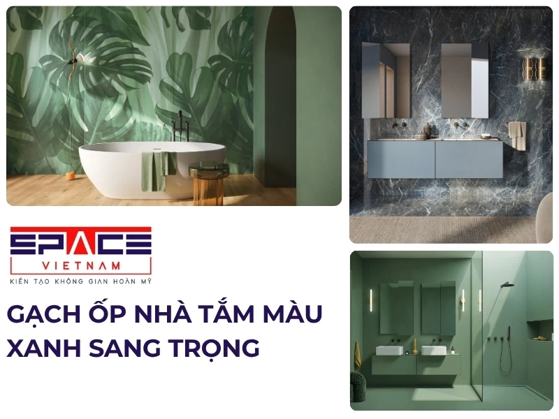 Mẫu gạch ốp nhà tắm màu xanh 01