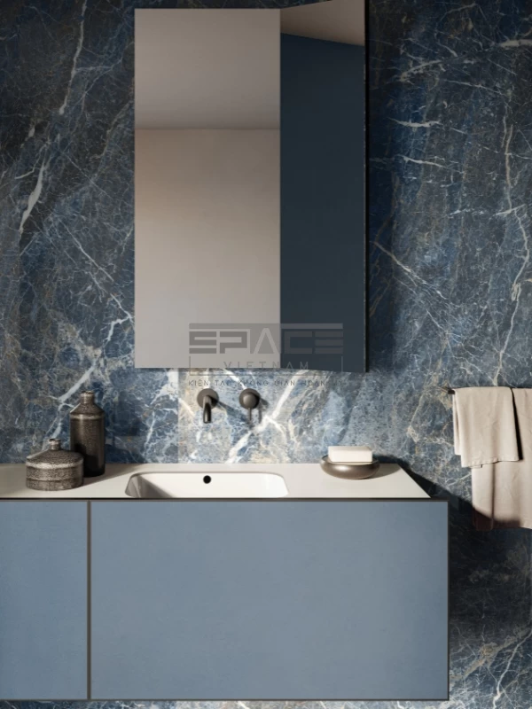 Mẫu gạch ốp nhà tắm màu xanh 09