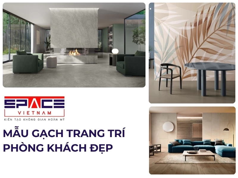 Mẫu gạch trang trí phòng khách 01