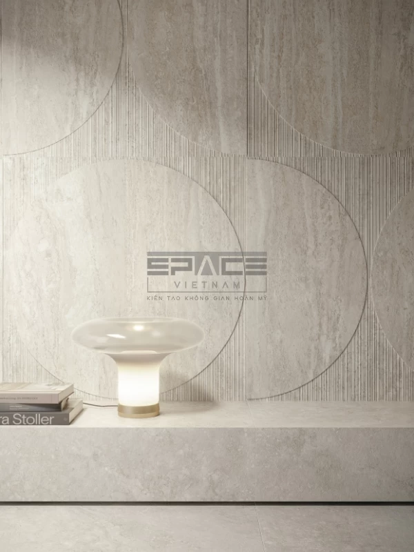 Mẫu gạch trang trí ốp tường phòng khách