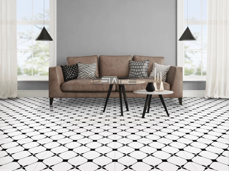 gạch 3d ốp tường phòng khách 2 