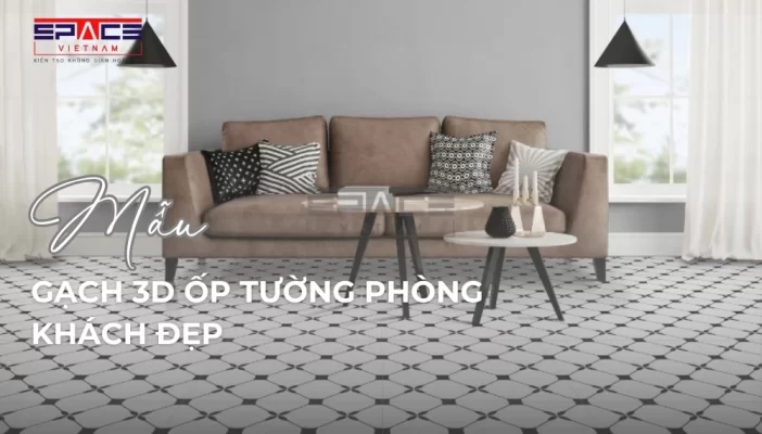 mẫu gạch 3d ốp tường phòng khách đẹp