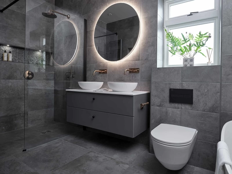 Gạch lát nền nhà tắm xi măng