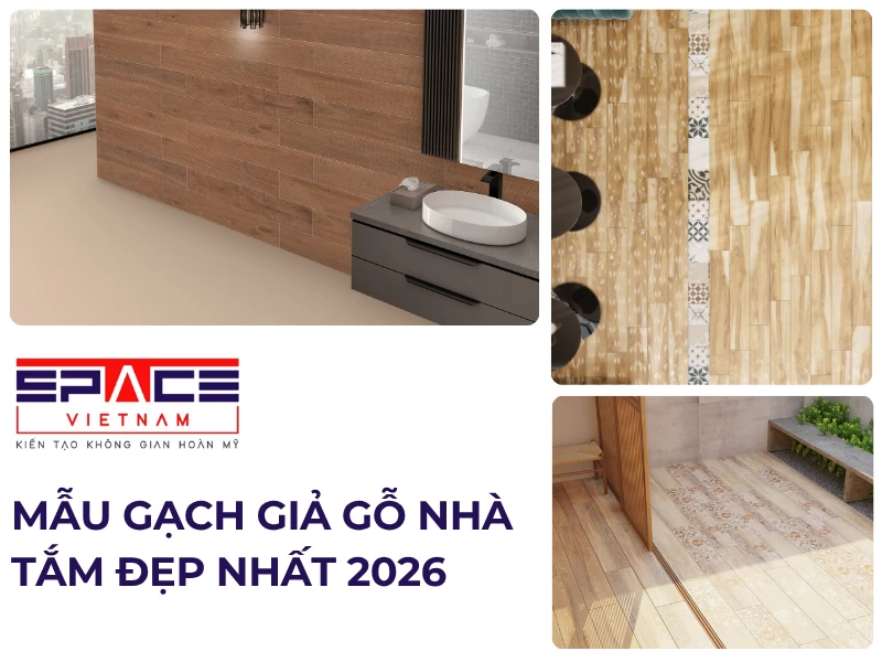 mẫu gạch giả gỗ nhà tắm