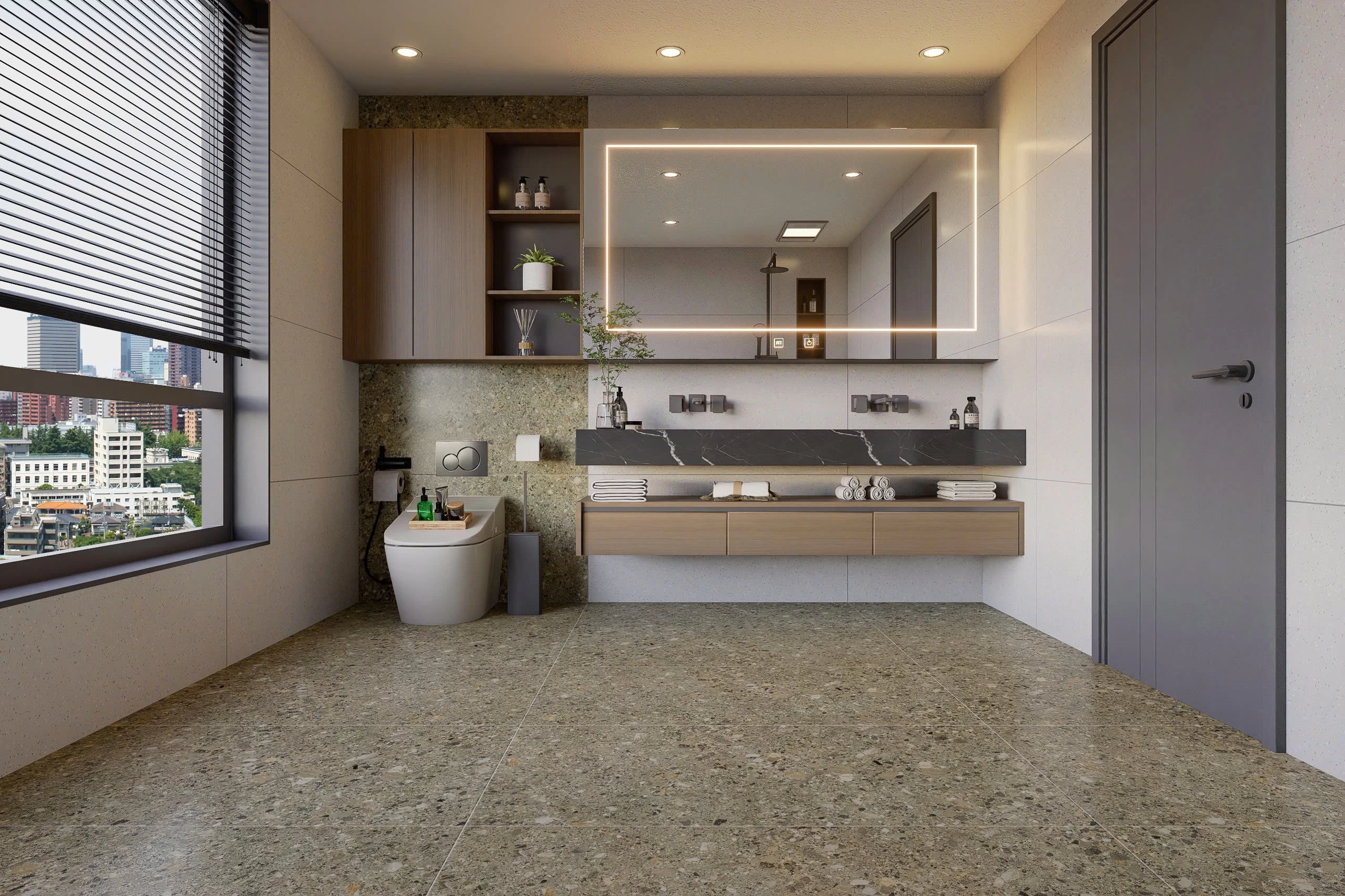 Mẫu gạch lát nền phòng tắm 18