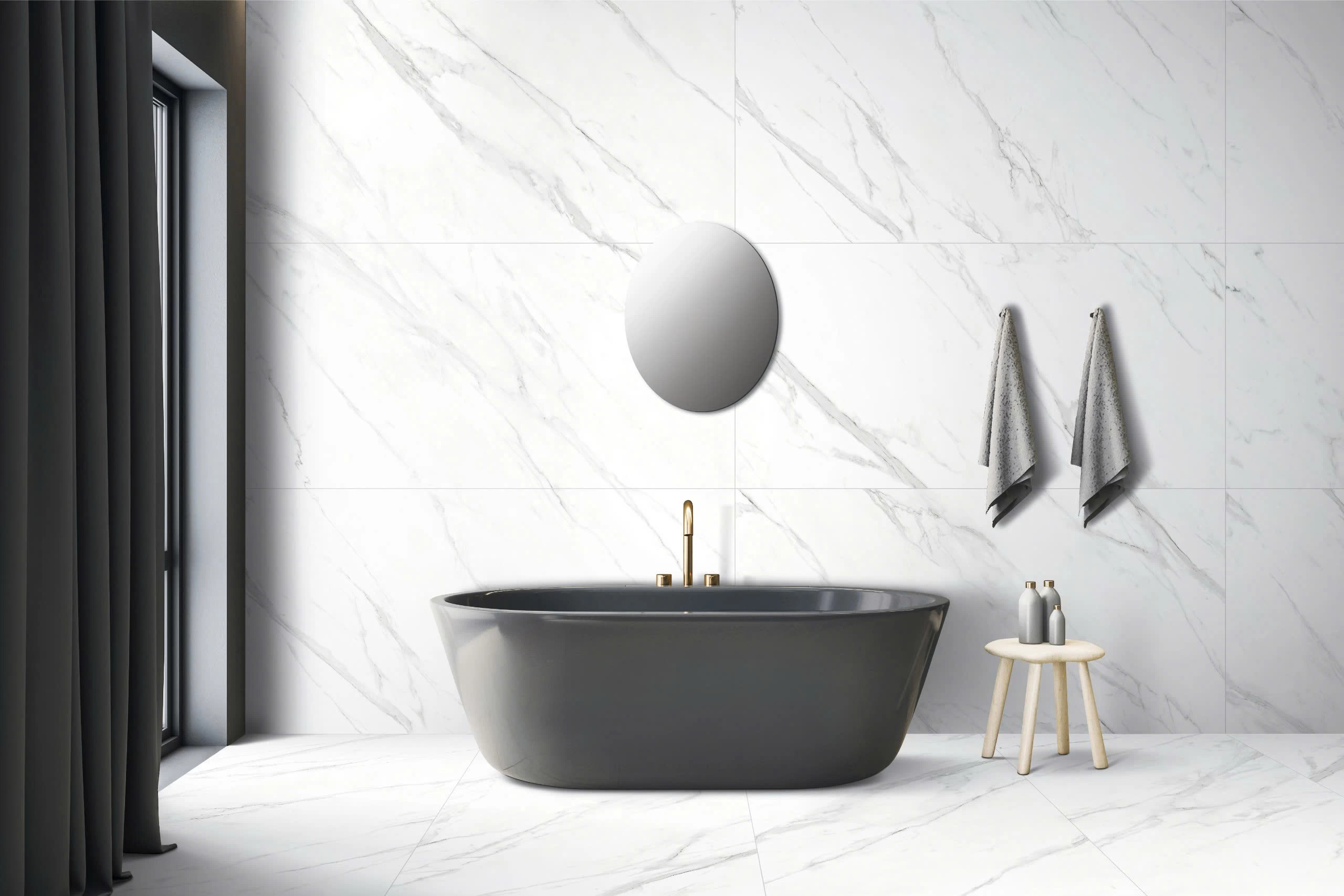 Gạch lát nền nhà tắm khổ 80x160cm