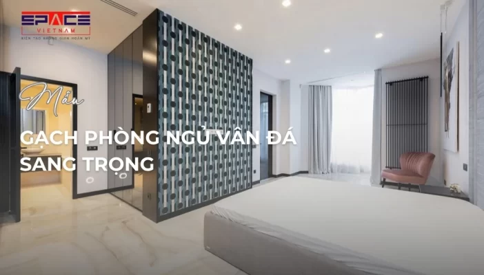 Mẫu gạch phòng ngủ vân đá, gạch giả đá sang trọng