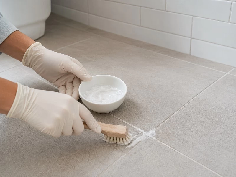 Làm sạch gạch bằng baking soda