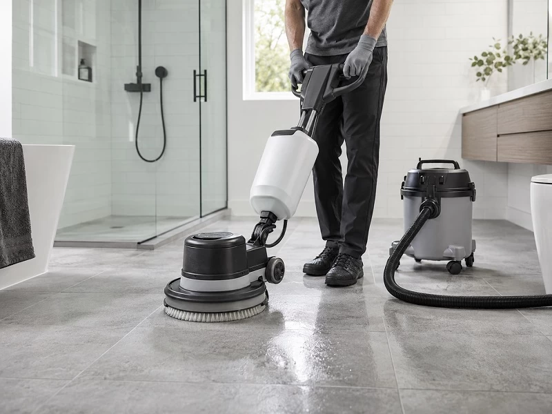 Làm sạch gạch bằng máy chuyên dụng