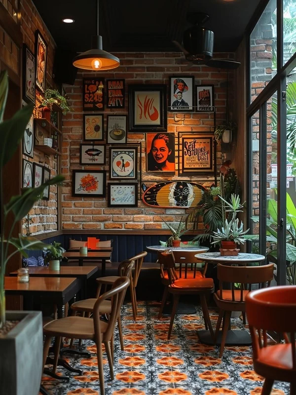 gạch giả cổ phong cách Retro
