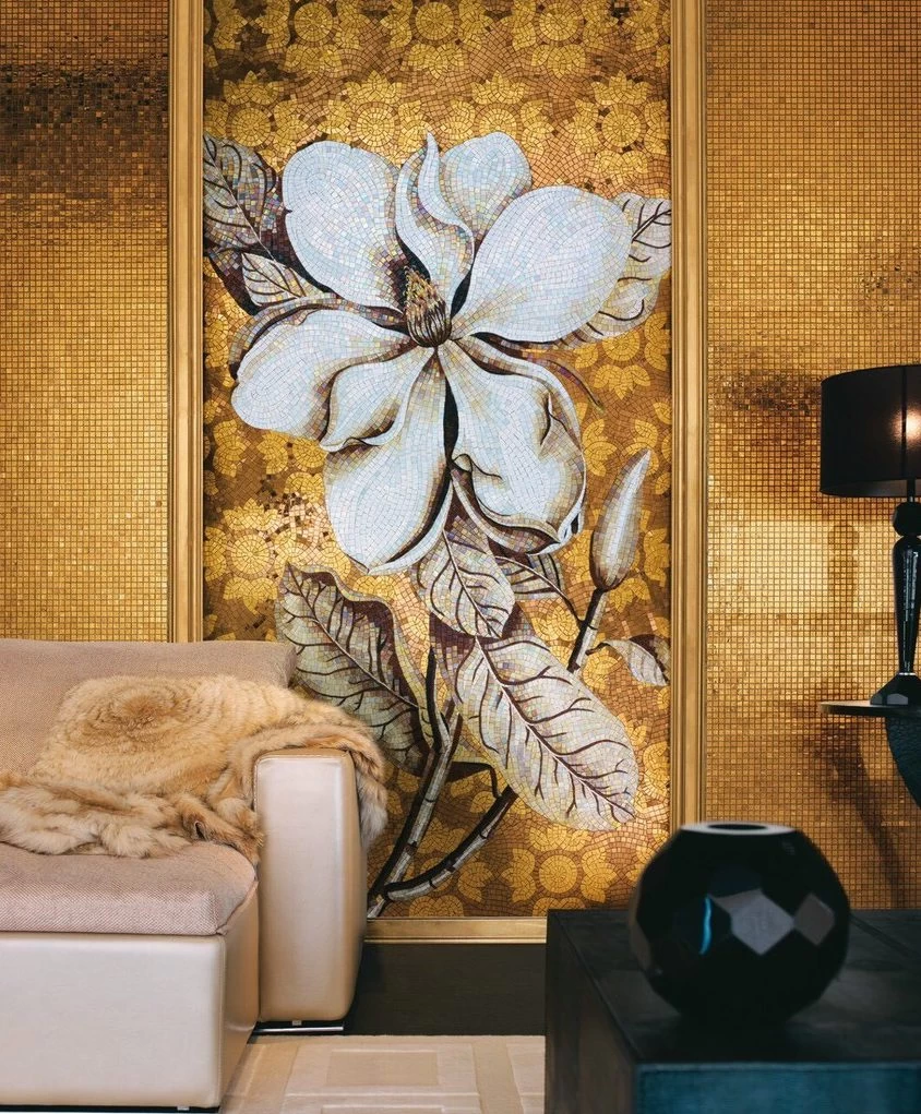 tranh mosaic phòng khách