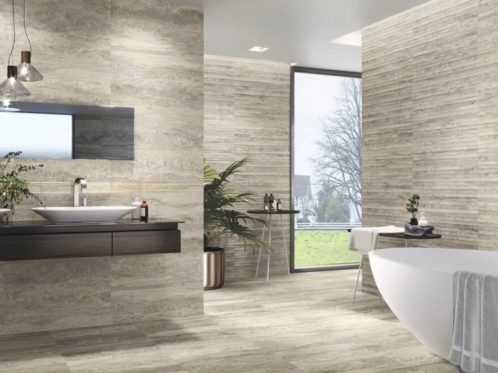 Gạch giả đá Travertine - Mộc mạc nhưng tinh tế