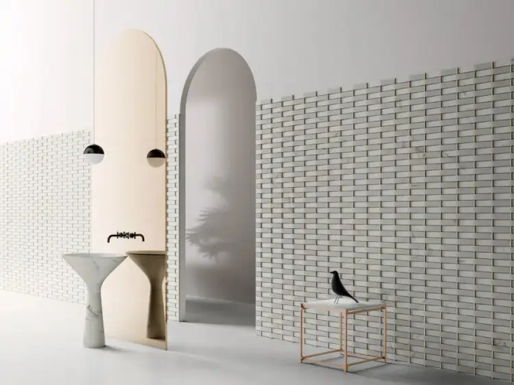 Gạch hiệu ứng 3D / Gạch thẻ ghép tạo vách điểm