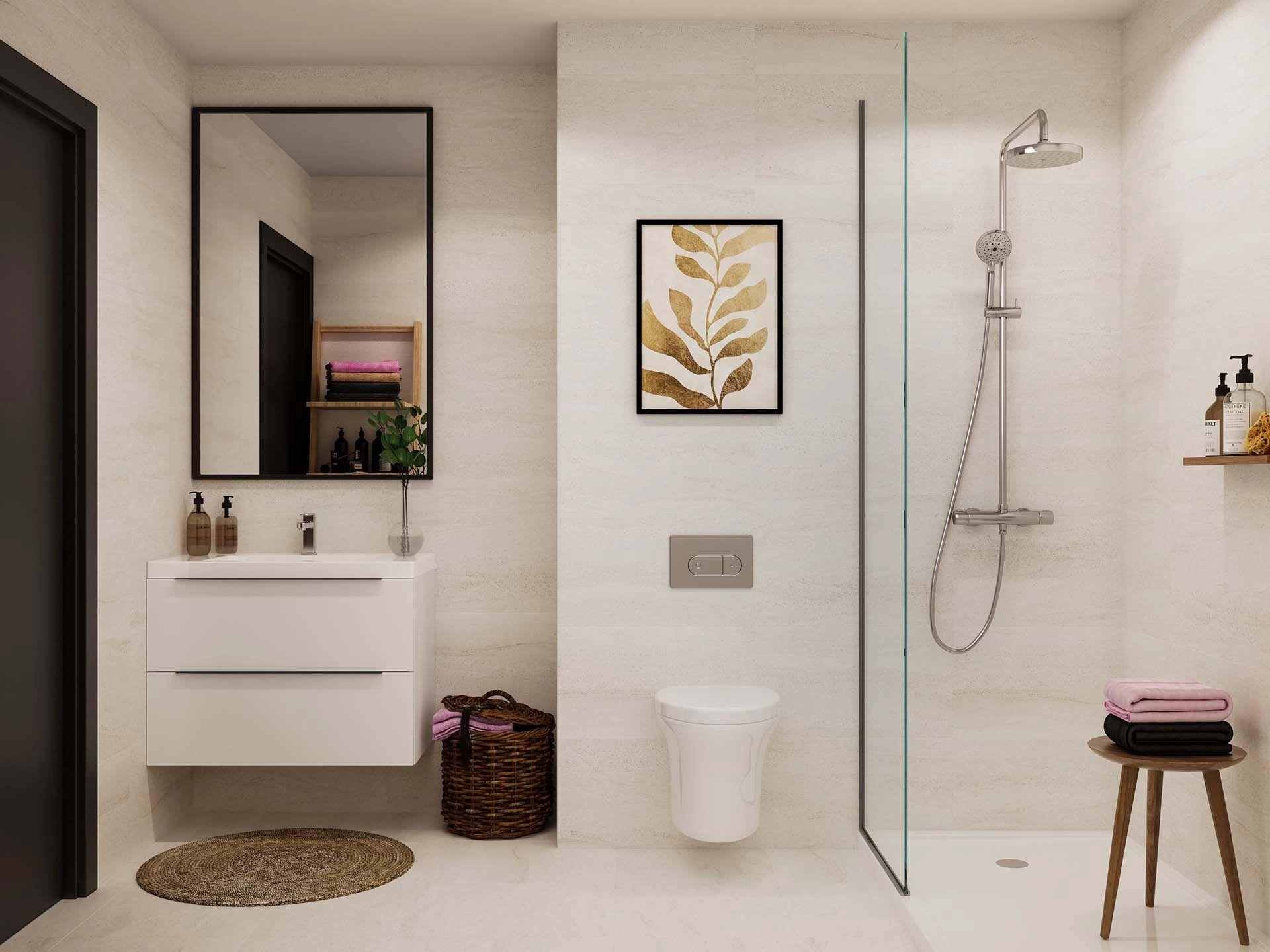 Gạch Tây Ban Nha ốp tường phòng tắm